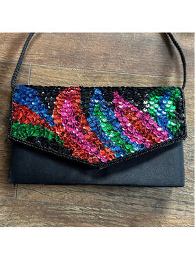 Women's Chateau Clutch Small Black Multi-color Summer